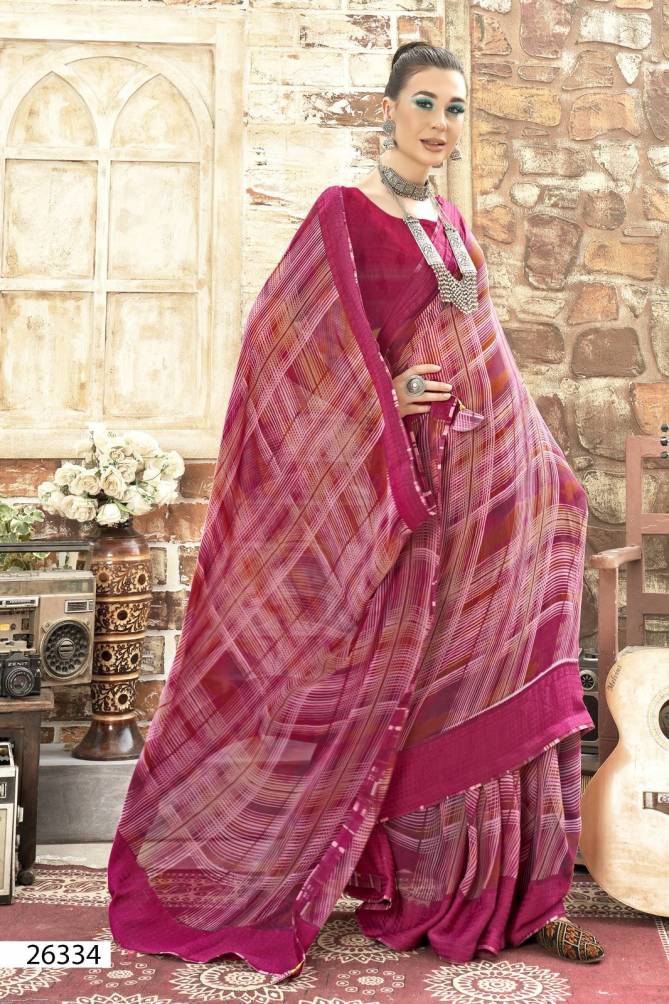 Dhanak By Vallabhi Daily Wear Printed Georgette Sarees Wholesale Price In Surat
